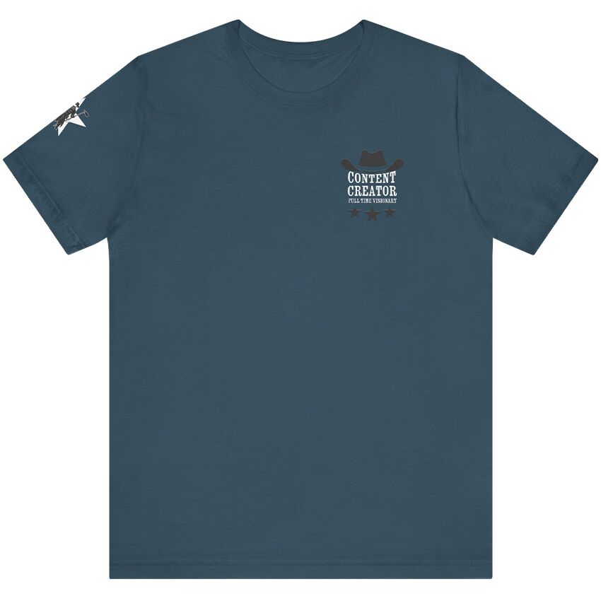 Content Creator - Full Time Visionary, White Star  - T-Shirt