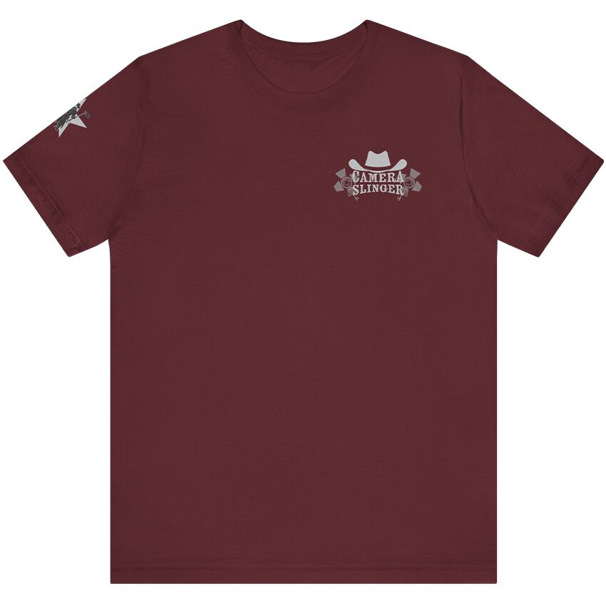 Camera Slinger, Gray Star - T-Shirt