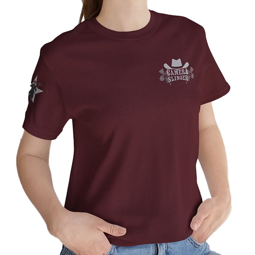 Camera Slinger, Gray Star - T-Shirt - Image 5