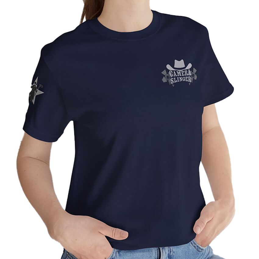 Camera Slinger, Gray Star - T-Shirt - Image 4