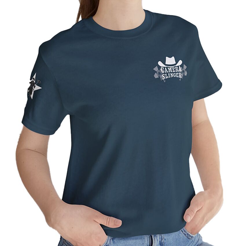 Camera Slinger, White Star - T-Shirt - Image 6